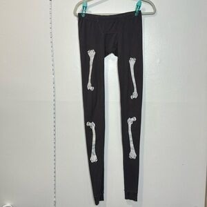 EUC wildfox skeleton bones tight pants / tights ? Leggings ? Black small